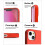 Red rubberized shockproof case for iPhone 13 Mini 4