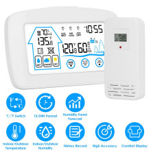 Stazione meteorologica wireless con orologio per interni ed esterni