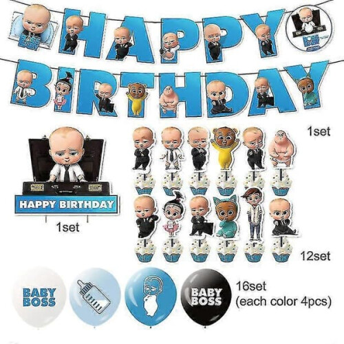 Baby Boss Birthday Decorations Set 1