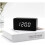 LED Digital Alarm Clock Wood Finish 6.5-inch Display 5