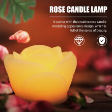Gyllen LED-roselyslampe 2 stk