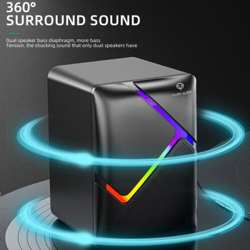 Dark Alien USB desktop speakers with RGB lighting 1