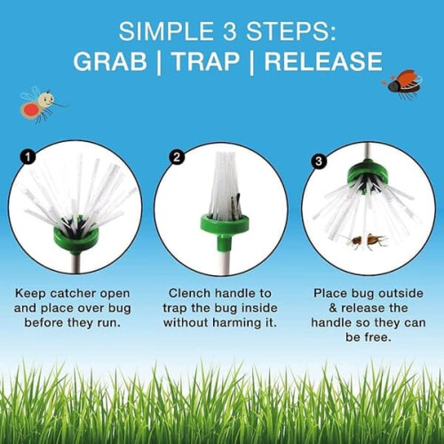 Spider Catcher Green Extra-Long Handle Insect Remover 1