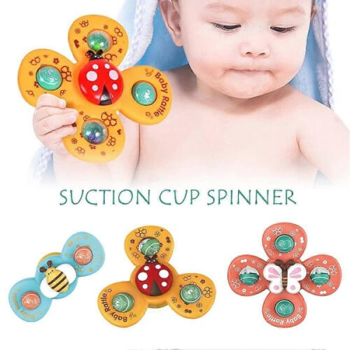 Baby Suction Cup Spinner Toy Cartoon 3pcs 2