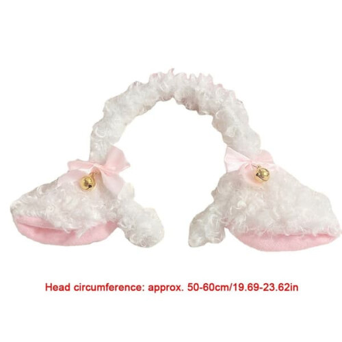 Sheep Ears Headband Pink Bowknot Hoop 1