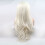 White human hair wig curly long 120g 2
