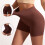 Damshorts med hög midja, enfärgade, 1 par 2