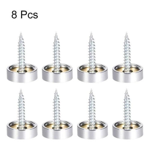 Mirror Screws Decorative Cap 25mm 8 Pieces 2