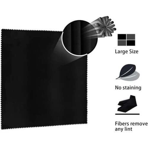 Microfiber Cloths for Glasses Jewelry Silver 50 pcs 1