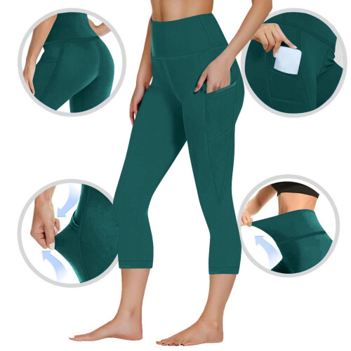 Γυναικείο κολάν Capris με επένδυση φλις, ψηλόμεσο, θερμικό 1