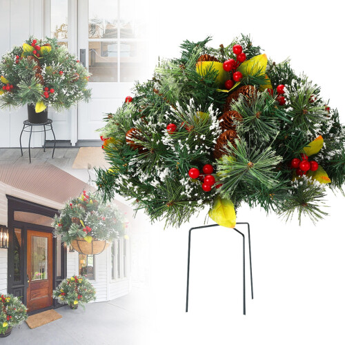 Outdoor Artificial Christmas Tree with Ground Spike 7ft 1