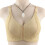 Damen-BH mit Frontverschluss, ohne Bügel, Beige, Größe 46 2