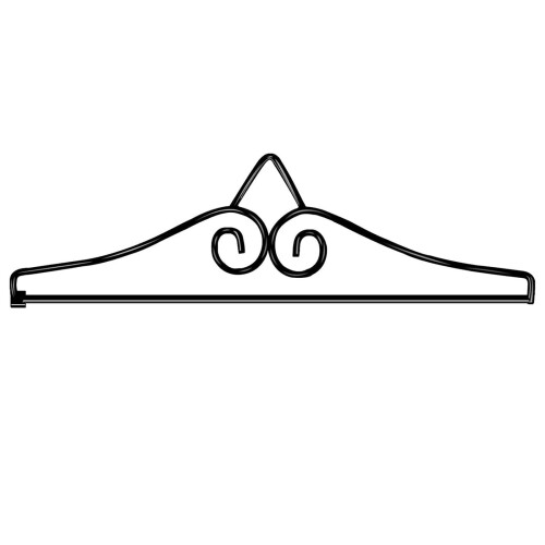 Support de drapeau de jardin en fer forgé, petit modèle, 13 x 3,9 pouces, noir 1