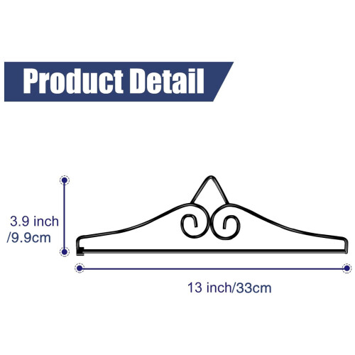 Support de drapeau de jardin en fer forgé, petit modèle, 13 x 3,9 pouces, noir 2