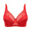 Dame push-up bralette med bøyle, ensfarget rød 36D 4