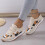 Dam Casual Sneakers Leopard Patchwork Beige Storlek 7 4