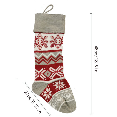 Christmas wool socks red gray elk pattern children's gift 1