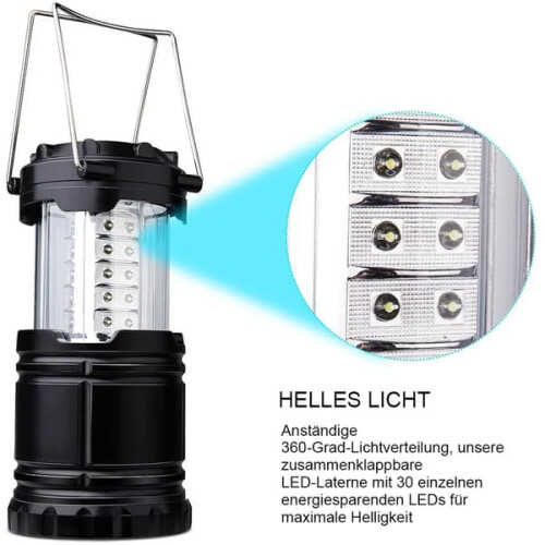 Camping Lantern LED Solar Portable Waterproof 1 Pack 1