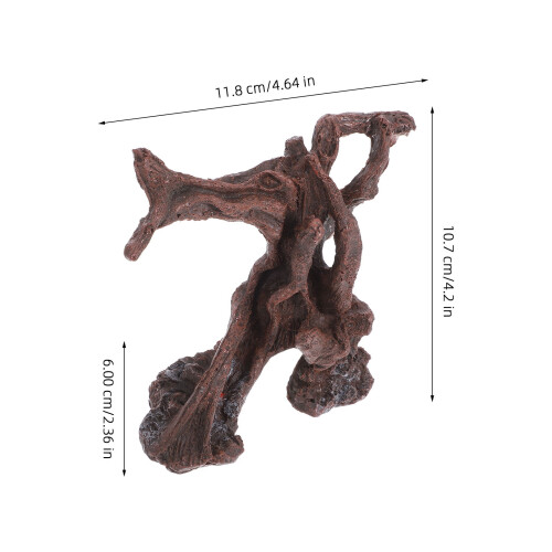 Décoration en bois pour aquarium, arbre avec base stable 1