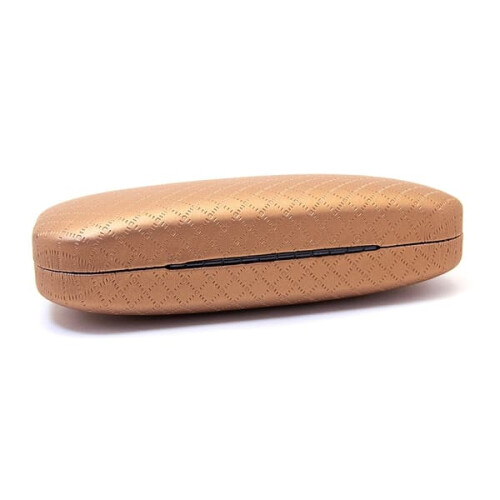 Hardshell Glasses Case Faux Leather Copper 2