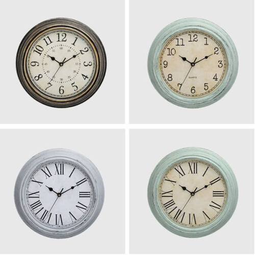 Vintage quartz wall clock silent ticking 30 cm 1