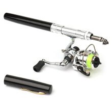 Fishing rod and reel combo telescopic pocket pole