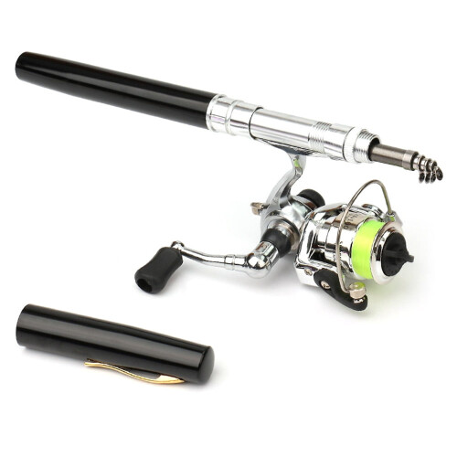 Fishing rod and reel combo telescopic pocket pole