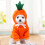 Jacenvly pet fleece winter clothes orange L 6