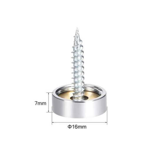 Mirror Screws Decorative Caps 16mm 8 Pieces 1