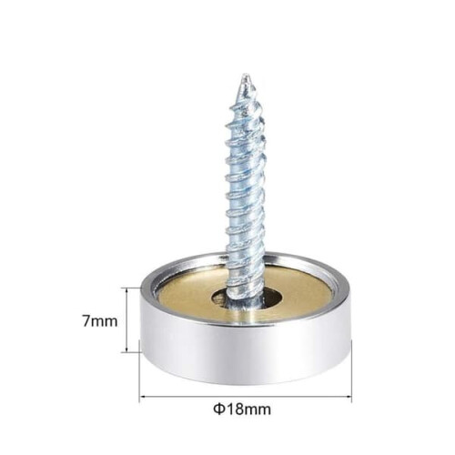 Mirror Screws Decorative Caps 16mm 8 Pieces 2