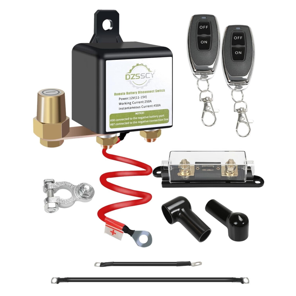12V Remote Battery Disconnect Switch 250A 9170372523764