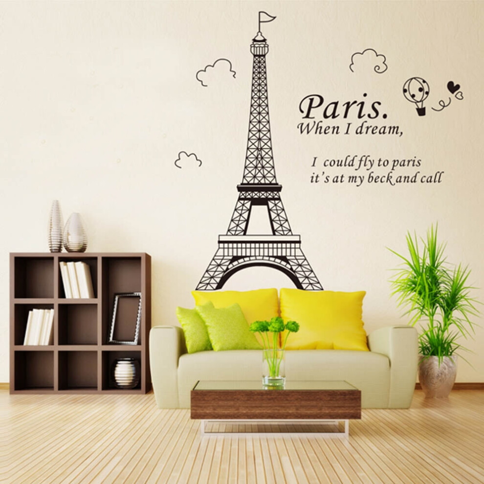 France-themed Eiffel Tower wallpaper sticker set