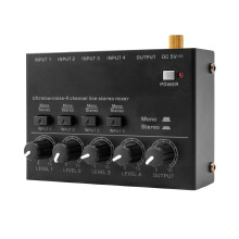 Stereo Mixer 4-in-1-out DC 5V Portable