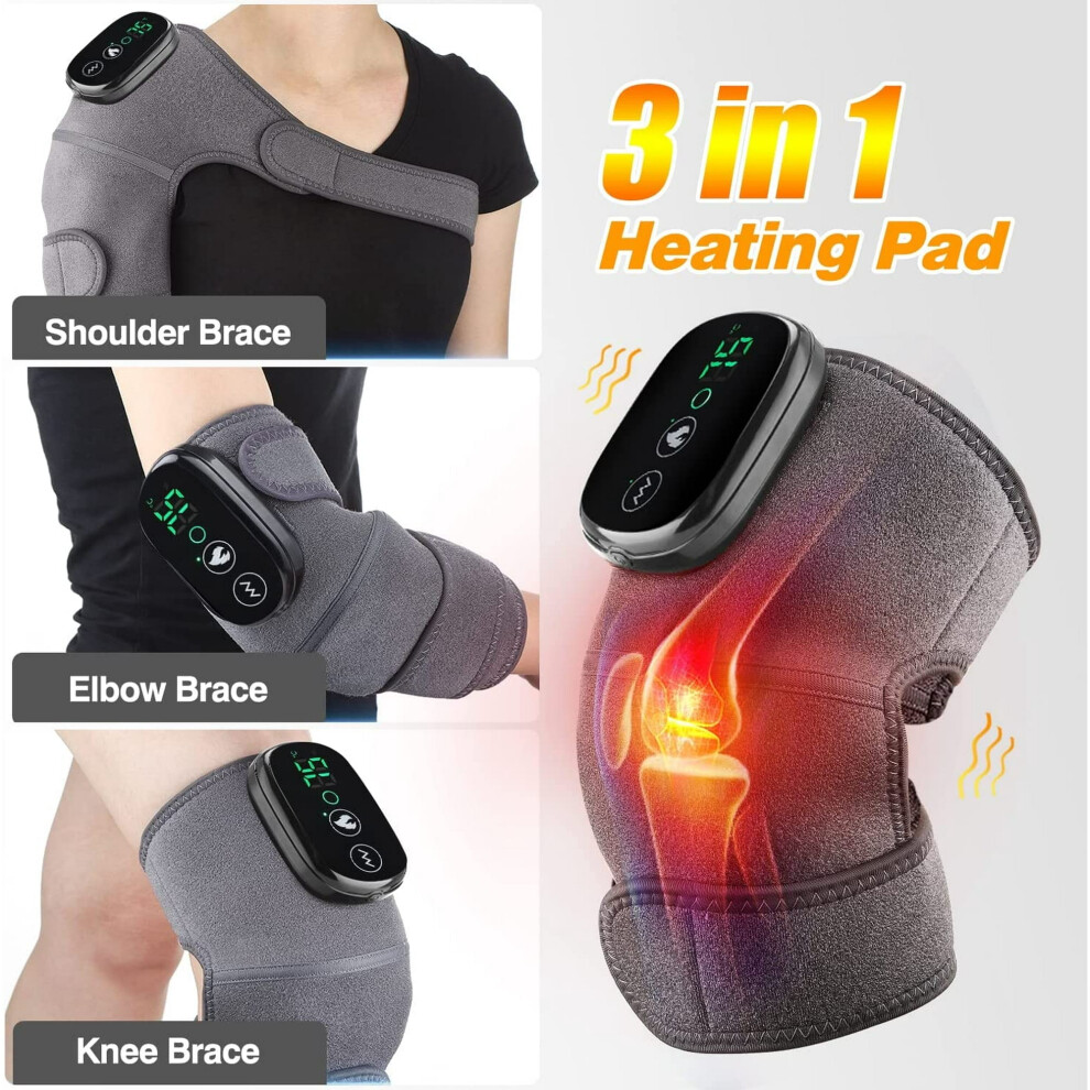 Heated Knee Brace for Warmth and Pain Relief, One Size