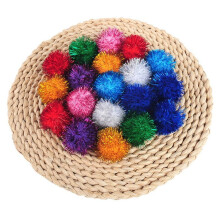 Sparkle Ball Cat Toy Glitter Pom Pom 50 pcs 1.2 inch