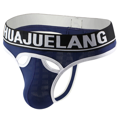 String pour homme respirant bleu foncé (1 pièce)