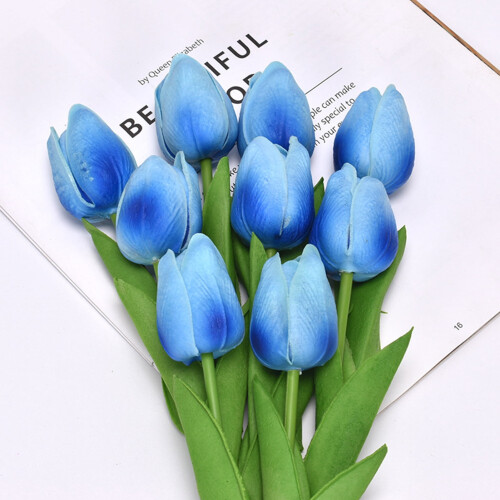 Künstliche Tulpen aus Kunstseide, 10 Stück