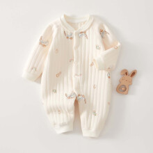 Pyjama-jumpsuit met lange mouwen voor pasgeborenen, wit, 18-24 maanden