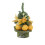 Mini gold Christmas tree 8.6 inches with bow 6
