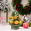 Mini gold Christmas tree 8.6 inches with bow 4