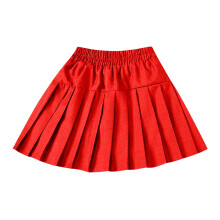 Mädchen-Tennis-Skort mit Taschen, rot, Größe 6-7 Jahre