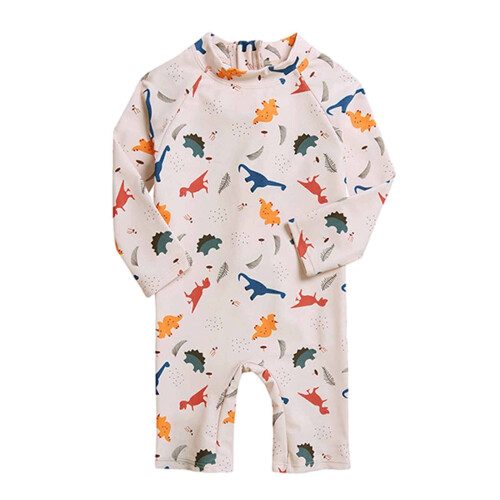 Baby Mädchen Langarm UV-Schutz Badeanzug Beige