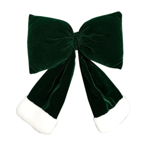 Christmas silk bow decoration red multicolor large 1