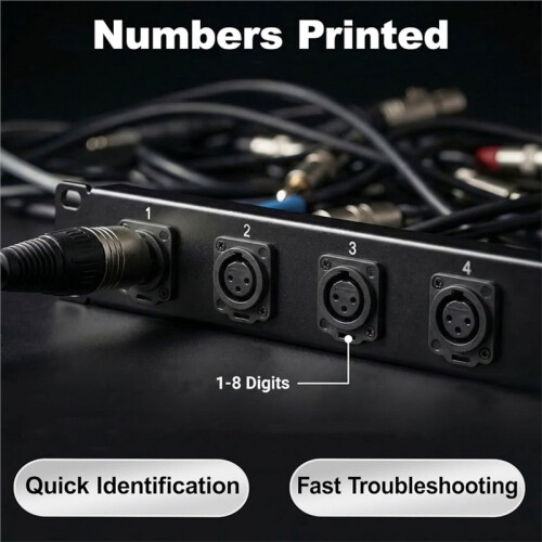 2 Packs 1U Rack XLR Patch Panel , Punched Metal Rack Mount Audio Rack Mount Panel 1U8 2
