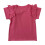 Sommerbluse til piger, flæseærmer, pink, 4-5 år 1