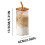 Elainilye Glas-Kaffeebecher 350 ml Milchtee-Tasse 3