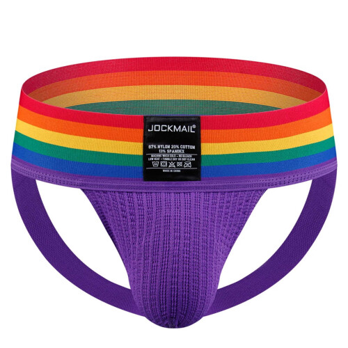 Men's thong jockstrap purple breathable briefs1pack