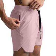 Calções masculinos casuais com cordão, em sarja elástica (1 par)