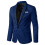 Men's Solid Yellow Slim Blazer One-Button Casual Coat 1