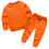 Conjunto de roupa para bebê menino e menina, moletom laranja de manga comprida. 3
